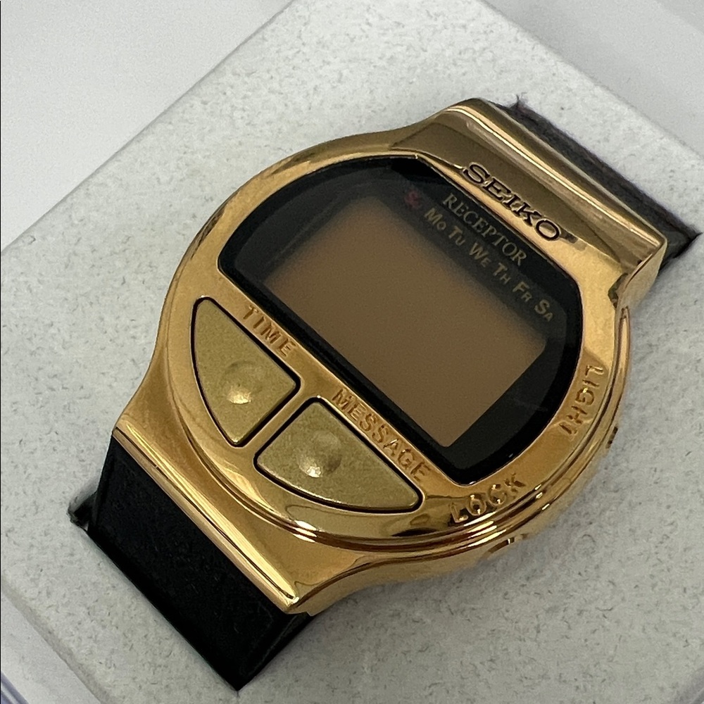Rare Vintage Seiko MessageWatch w/ gold case